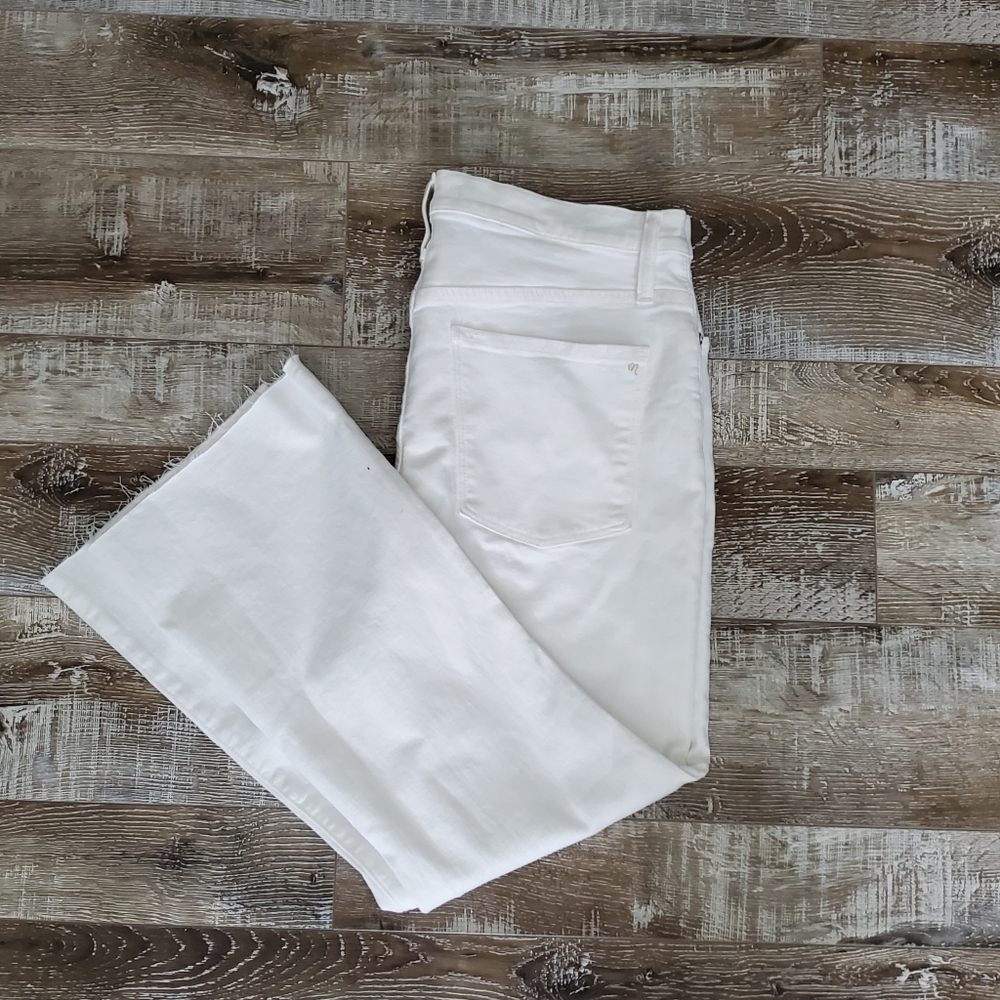 Madewell Cali Demi-Boot White Jeans